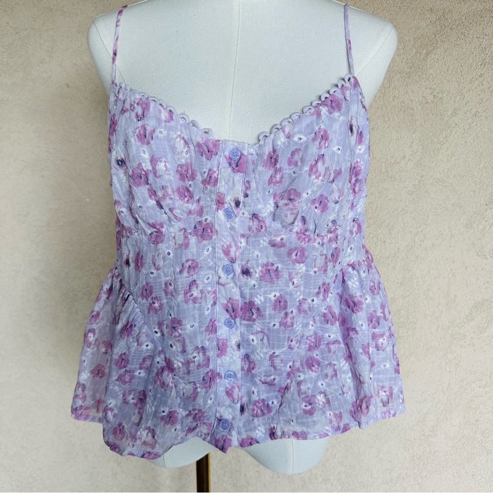 Lush Pink Floral Babydoll Top